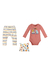 Kit Masculino Infantil Elian - Body, calça e touca animais - comprar online