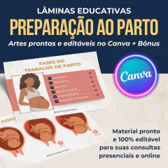 50 Lâminas Educativas Preparação para o Parto - Mundo da Obstetrícia