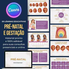 50 Lâminas educativas Pré Natal e Gestação