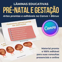 50 Lâminas educativas Pré Natal e Gestação - Mundo da Obstetrícia