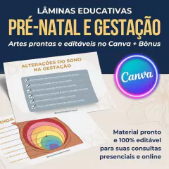 50 Lâminas educativas Pré Natal e Gestação na internet