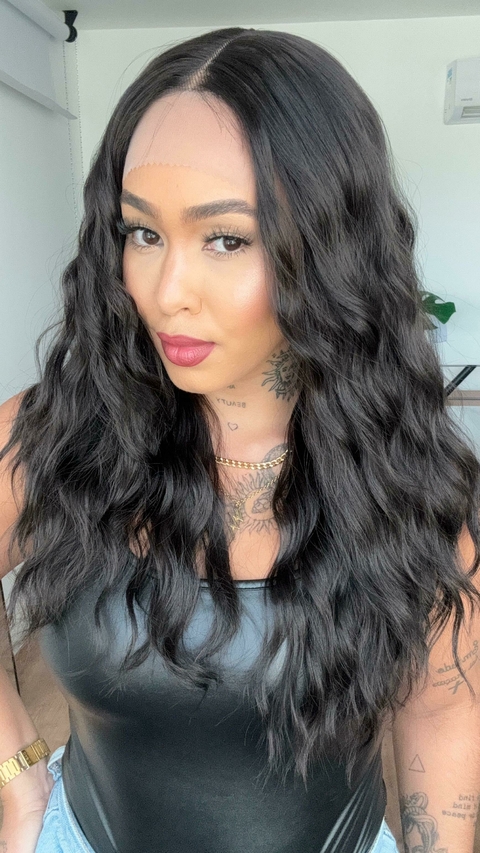 Lace Front Helen Castanho Escuro