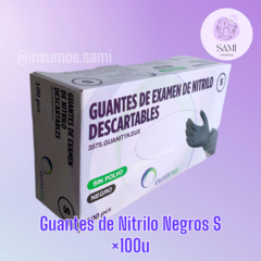Guantes de Nitrilo - Negro - Talle S Caja x100U. - comprar online