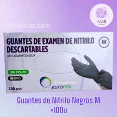 Guantes de Nitrilo - Negro - Talle M Caja x100U. - comprar online