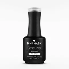 Base Coat Rubber Clear 15ml - Pink Mask