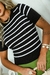 Imagem do Blusa T-shirt Tricot Manga Curta Listrada Marrocos