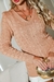 Blusa Berlim - tricot gola v com detalhes em tranças - comprar online