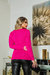 Blusa Berlim - tricot gola v com detalhes em tranças - loja online