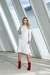 Vestido Midi Tricot Mousse com Fenda Suiça - loja online