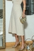 Saia Midi Plissada Tricot