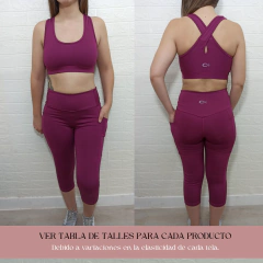 Capri con bolsillo Plum - CRUZIANA