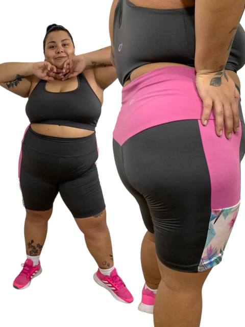 Biker con bolsillo estampado selva