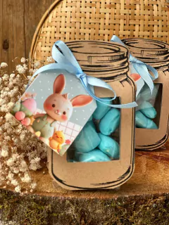 Lembranças de Páscoa Com balinhas de coco