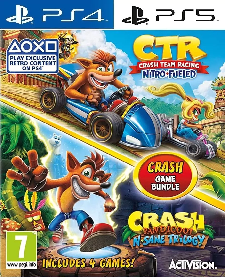 COMBO DOBLE Crash CTR + Bandicoot Trilogy