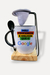 Caneca com a frase "Meu Professor é melhor que o Google", acompanhada de um suporte e colher.