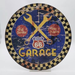 PLACA PÓSTER 30 CM GARAGE #PRG003