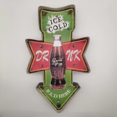 LETRERO METÁLICO LUZ LED #APC318