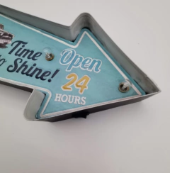 LETRERO METÁLICO LUZ LED #APC363 en internet