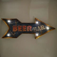 LETRERO METALICO LUZ LED #APC314 - comprar online