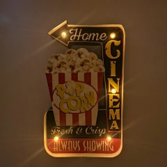 LETRERO METÁLICO LUZ LED #APC351 - comprar online