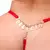 Fio Dental Renda Vermelha Palavras Strass Tallyta