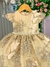 Vestido Marie Jardim Encantado Luxo Renda Dourado Modelo 2 (VESTMRIEJRDENCTRNDOU na internet