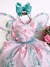 Imagem do Vestido Princesa Jardim Encantado Rosa Bebe e Verde Tiffany (VESTPRNCJDMECTRSBBV