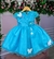 Vestido Marie Azul Turquesa Jardim Encantado Flores (VESTMRIEAZLTFFNJDENCNTDFLRS - comprar online