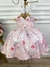 Vestido Infantil Rosa Flores Primavera Com Cinto de Pérolas (1008RF) - Gabi Boutiquekids