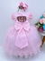 Vestido Infantil Rosa Peito C/ Nervura Strass Pérolas (3552R) na internet