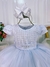 Vestido Infantil Branco Renda C/ Cinto Pérolas Strass Luxo (2289BC) - comprar online