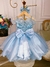 Imagem do Vestido Infantil Frozen com Capa e Laço Festa Princesas Luxo (055AA)