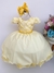 Vestido Infantil Amarelo Cinto de Pérolas Casamento Luxo (7504AE) - comprar online