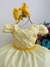 Vestido Infantil Amarelo Cinto de Pérolas Casamento Luxo (7504AE) na internet