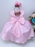 Vestido Infantil Rosa C/ Renda e Busto Plissado Daminhas (1488RS) - Gabi Boutiquekids