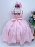 Vestido Infantil Rosa Bolinhas Aplique Flores Strass (20011RA) na internet