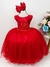 Vestido Infantil Vermelho Damas de Honra Cinto Pérola Strass (2124VQ)