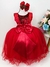 Vestido Infantil Vermelho Damas de Honra Cinto Pérola Strass (2124VQ) na internet