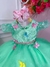 Vestido Infantil Verde Jardim Encantado Renda e Borboletas (0242VD) - loja online