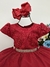 Vestido Infantil Vermelho C/ Renda Paetê Cinto de Strass (2237VM) - comprar online