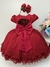 Vestido Infantil Vermelho C/ Renda Paetê Cinto de Strass (2237VM) na internet