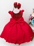 Vestido Infantil Vermelho C/ Renda Laço Strass Luxo (3185VM) na internet