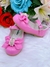 Sapatinho Rosa Chiclete Verniz Com Lacinho e Pérolas Strass (73011RC) - Gabi Boutiquekids