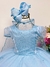 Vestido Infantil Frozen Com Capa Festas de Princesas Luxo (0072AZ) - comprar online