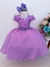 Vestido Infantil Lilás C/ Renda e Cinto de Pérolas Luxo (0659LI)