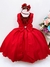 Vestido Infantil Vermelho Strass Luxo Festa Damas (590VM) - loja online