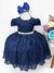 Vestido Infantil Realeza Azul Marinho Renda e Pérolas Festa (2258AM) - Gabi Boutiquekids