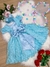 Vestido Infantil Realeza Azul Com Renda e Pérolas Festa Luxo (2258AZ) - loja online