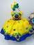 Vestido Infantil Temático Amarelo e Azul Brasil C/ Pérolas (1176AM) - Gabi Boutiquekids