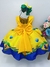 Imagem do Vestido Infantil Temático Amarelo e Azul Brasil C/ Pérolas (1176AM)